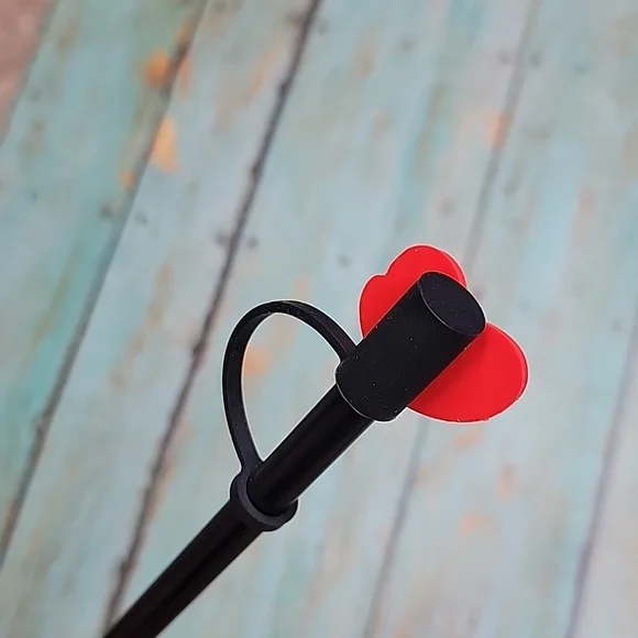 Valentine Heart Straw Topper - Picture 5 of 5